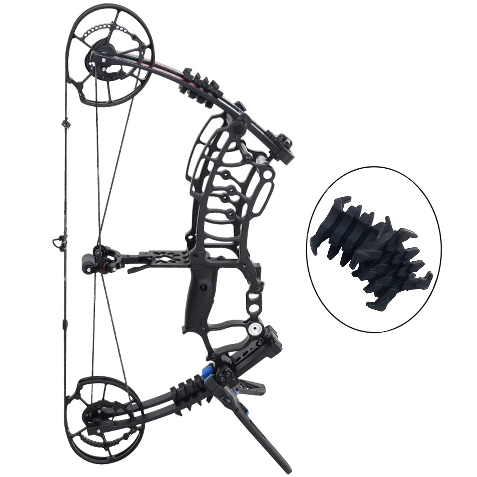 SOPOGER Bow Limb Dampeners for Compound Bow Crossbow Limb Dampeners Split Limb Stabilizer Dampener Bow Sliencer for Reduceing Noise and Vibration (Black)