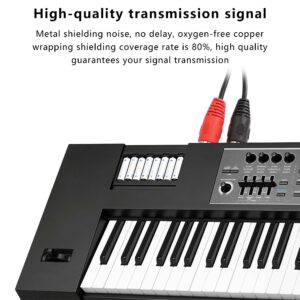 XMSJSIY Dual MIDI Cable Dual 5-Pin DIN MIDI to Dual 5 Pin DIN Cable Male to Male Musical Instrument Digital Interface OFC Wire for Digital Keyboards Synthesizers Audio Cable-10 Feet(3meter)