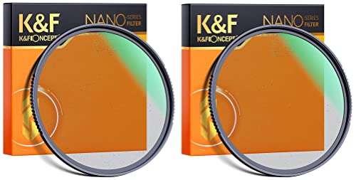 77mm Black Diffusion 1/4 & 1/8 Filter Kit (2 Pcs) Dream Cinematic Effect Filters Both with 28 Multi-Layer Coatings Hydrophobic/Scratch Resistant for Camera Lens