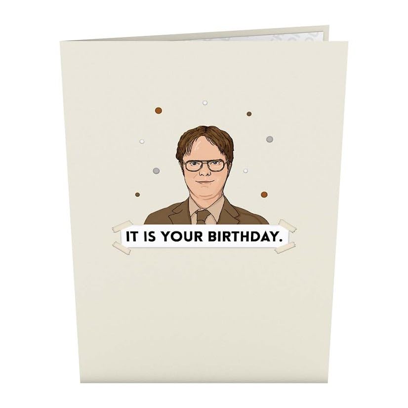 Lovepop Happy Birthday Pop-Up Card for Her and Him - 3D The Office Birthday Greeting Cards for Boys, Girls, Men, Women - Your Birthday - 5" x 7" Dwight Schrute - Blank Note Card & Envelope Included