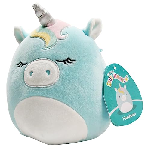 Squishmallows Official Kellytoy Plush 8 Inch Squishy Soft Plush Toy Animals (Hudson Unicorn)