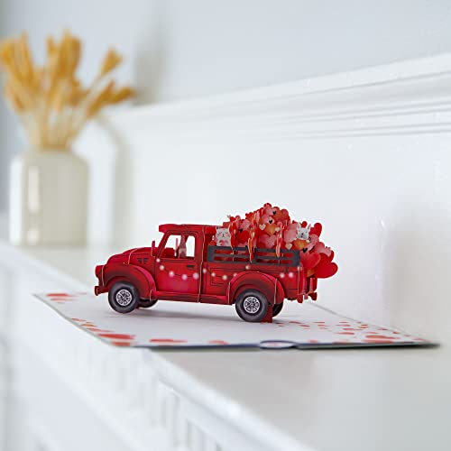 Lovepop Everyday Pop-Up Card for Her and Him- 3D Love Greeting Cards for Boys, Girls, Men, Women - Love Delivery - 5" x 7" Truck Card - Blank Note Card & Envelope Included