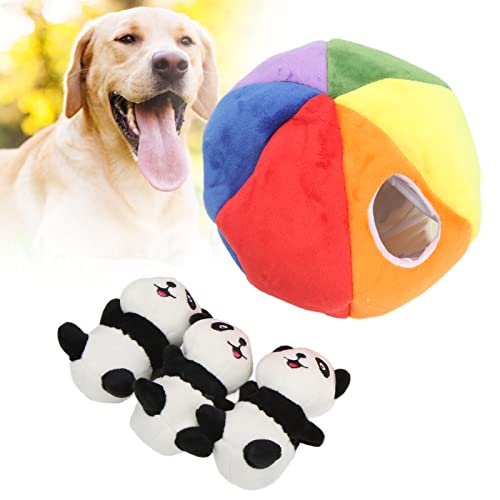 CHICIRIS Hide and Seek Plush Dog Toy, Multiple Colors Squeaky Hide and Seek Activity Plush Toy Exquisite Workmanship for Dogs