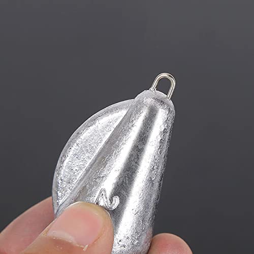 LINFFSTR 5Pcs Fishing Lead Sinkers with Fin Sea Fishing Weights with Weight Scale Fishing Drop Sinkers Carp Fishing Tackle Fish Casting Tool 60g 80g 100g 120g 150g 200g 250g 300g (Size : 300g)