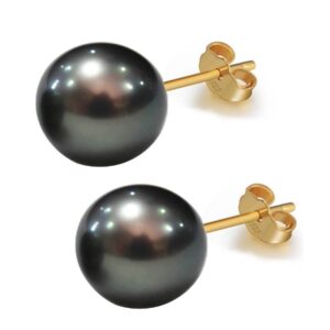 pearls earrings for women girl ladies,genuine freshwater's aquaculture hand-picked aaaa+ pearls earrings with 18k plate gold stud earrings