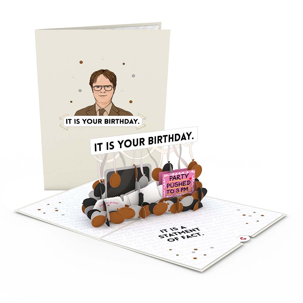 Lovepop Happy Birthday Pop-Up Card for Her and Him - 3D The Office Birthday Greeting Cards for Boys, Girls, Men, Women - Your Birthday - 5" x 7" Dwight Schrute - Blank Note Card & Envelope Included