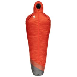 sierra designs mobile mummy 15 degree sleeping bag for backpacking or camping. lightweight, comfortable and warm down sleeping bag with 800 fill power dridown. includes a stuff sack & storage bag