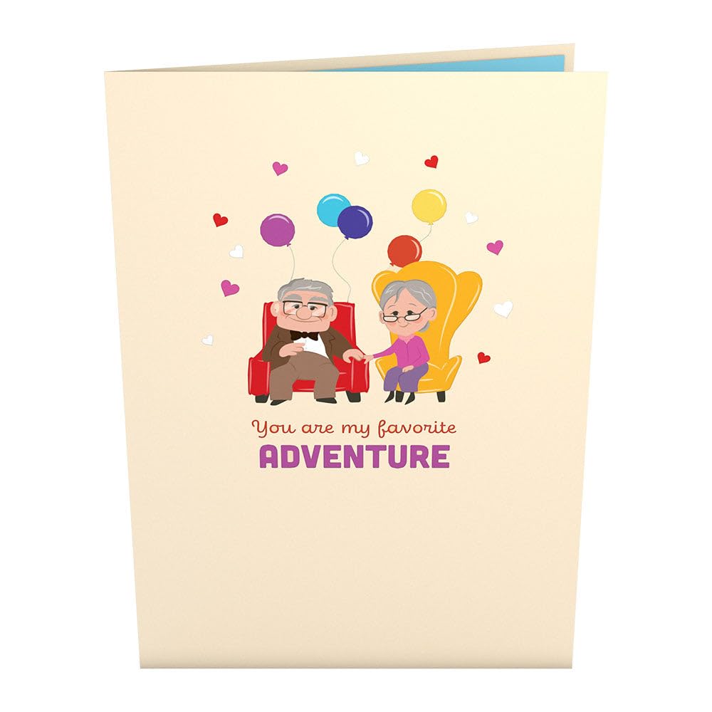 Lovepop Disney and Pixar Up My Greatest Adventure Valentine Pop Up Card, 5" x 7" - 3D Greeting Card, Valentine's Day Card, Pop Up Card for her