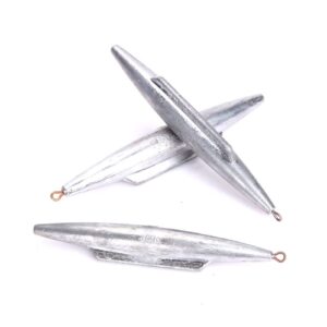 LINFFSTR Heavy Lead Fishing Sinkers with Fin Weight Mark Hanging Ring Drop Shot Sinker Sea Fishing Weights Fish Casting Tool 100g-2000g (Size : 250g-10pcs)