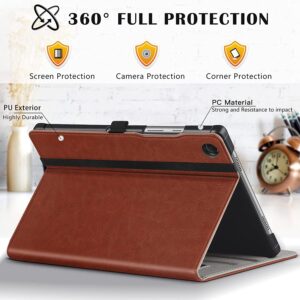 ZtotopCases for Samsung Galaxy Tab A8 10.5 Case 2022, Premium PU Leather Cover with Auto Wake/Sleep, Front Pocket & Multiple Viewing Angles for Samsung Tab A8 10.5 Inch Tablet SM-X200/X205/X207-Brown