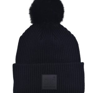 C.C Beanie Tie Dye Solid Detachable or Interchangeable Two Pom Cuffed Winter Knit Watch Hat Skull Cap