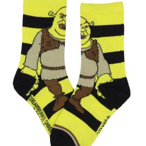 DreamWorks Shrek Boys' Socks Donkey And Shrek 2 Pairs Kids Athletic Crew Socks