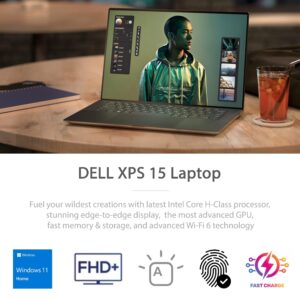 Dell Newest XPS 15 9510 Elite Laptop, 15.6" FHD+ 500 Nits Display, Intel i7-11800H, RTX 3050Ti, 32GB RAM, 1TB SSD, IR Webcam, Backlit Keyboard, Fingerprint Reader, WiFi 6, Thunderbolt 4, Win 11 Home