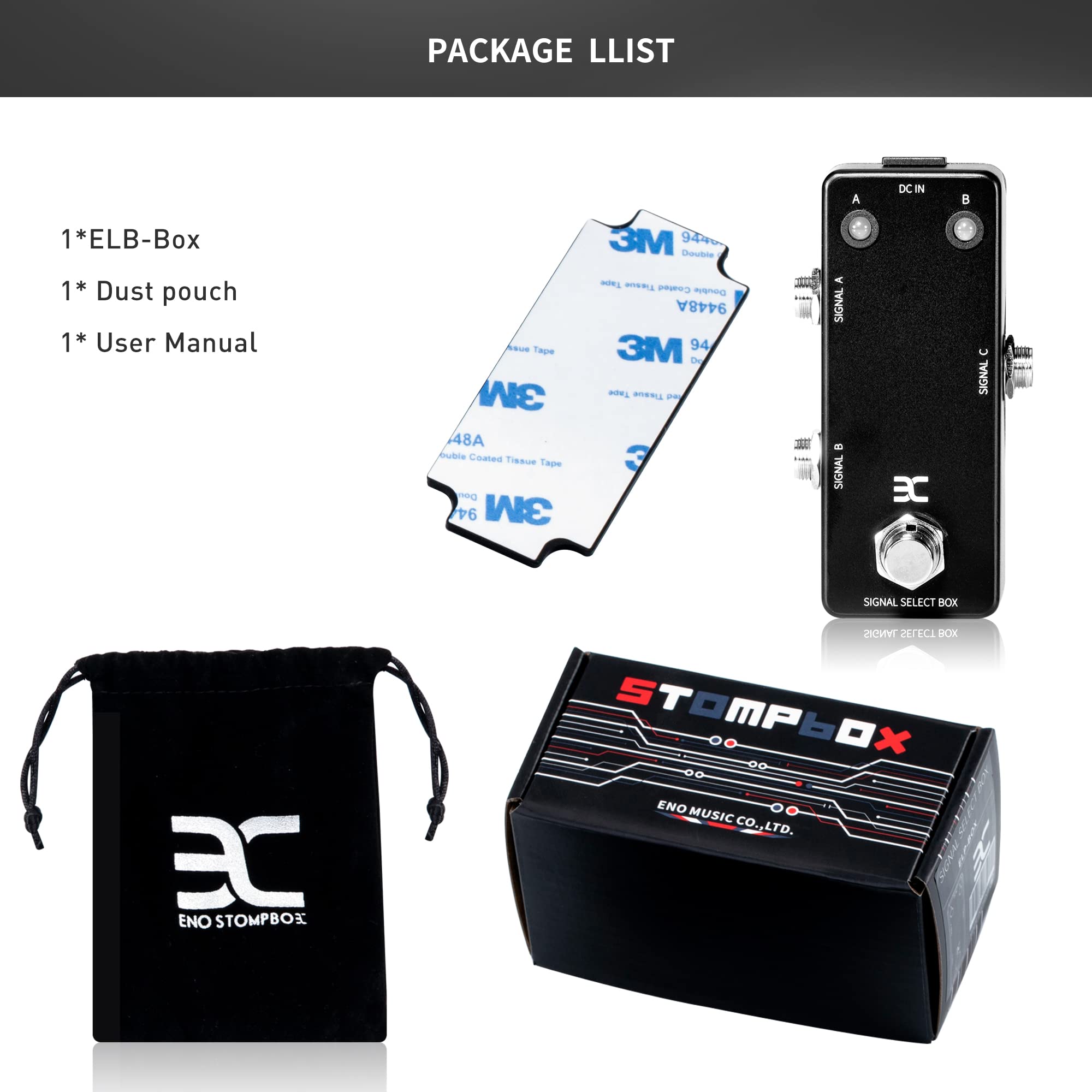 EX Signal Line Select A/B Box Passive Circuit EAB-BOX, A/B switchable signal select pedal