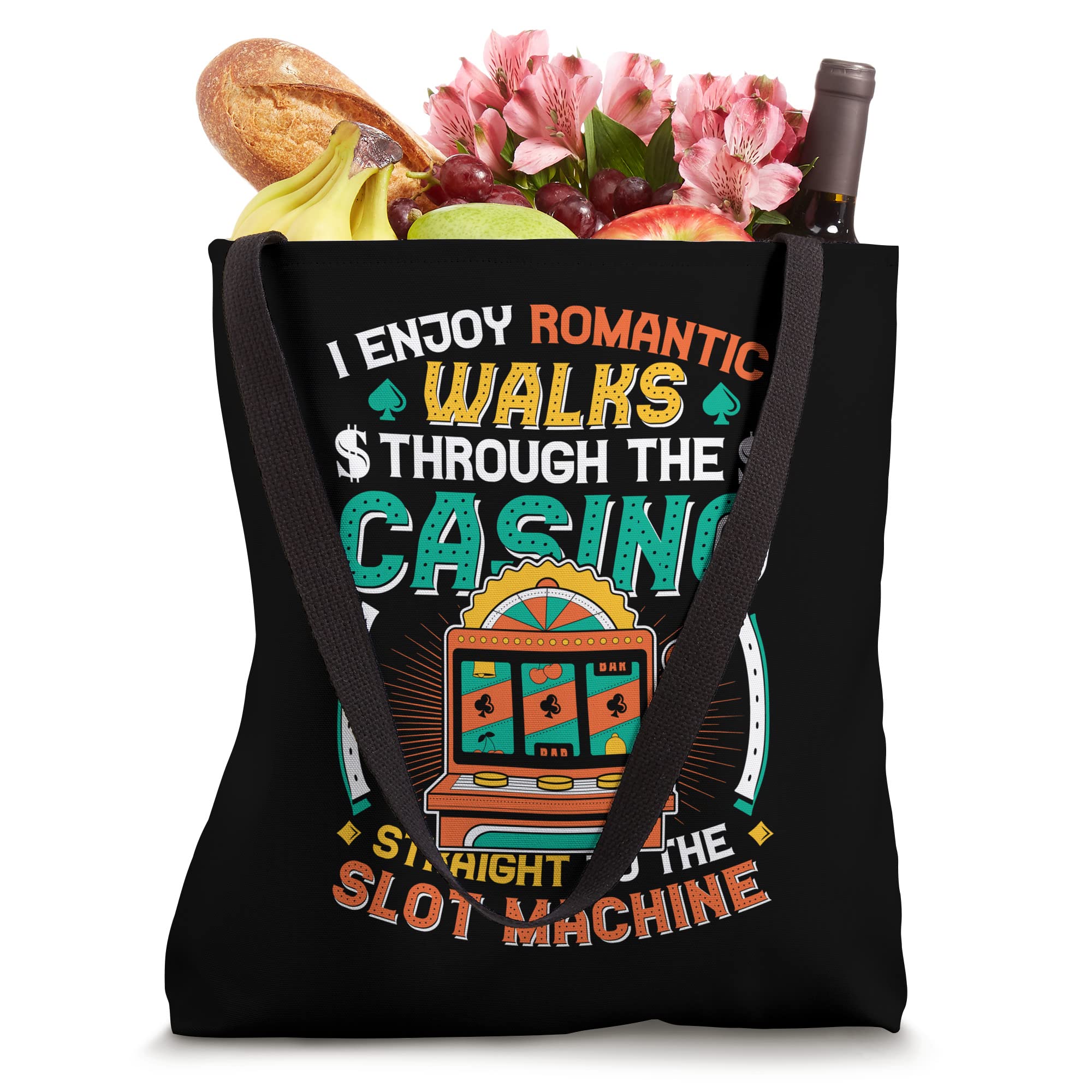 Romantic Walks To The Slot Machine Las Vegas Casino Gambling Tote Bag