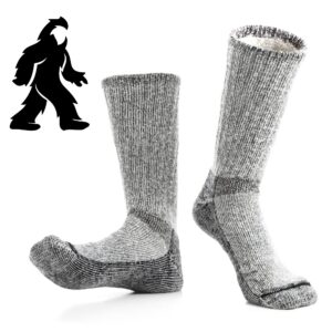 desert breeze distributing luxurious alpaca and merino wool boot sock, the mountaineer, for men, women, insulated terry loop cushion, usa made