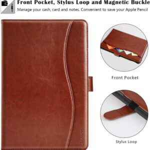 ZtotopCases for Samsung Galaxy Tab A8 10.5 Case 2022, Premium PU Leather Cover with Auto Wake/Sleep, Front Pocket & Multiple Viewing Angles for Samsung Tab A8 10.5 Inch Tablet SM-X200/X205/X207-Brown