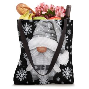 Cool Grey Santa Gnomie For Gothic And Emo With Winter Gnome Tote Bag