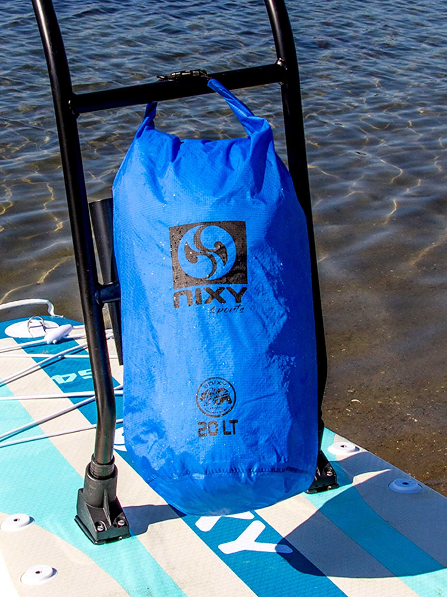 NIXY Waterproof Dry Bag Dry Sack Ultralight 5L/10L/20L, Keep Gear Dry for Paddle boarding, Kayaking, Backpacking, Camping, Boating, Swimming, Outdoors-Roll Top Ripstop Nylon (Blue, 20L)