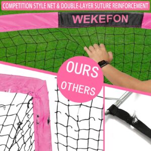 WEKEFON Soccer Goal 5' x 3.1', Pink, Portable for Backyard Games & Training, 1 Pack