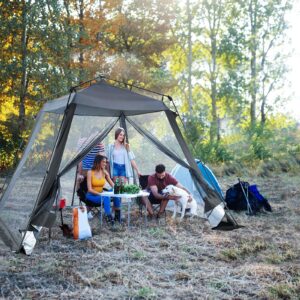 Forceatt Pop Up Gazebo 10 x 10 ft Height 7.05 ft UV Resistant Waterproof Garden Patio Gazebo Tent for Family Gatherings and All Kinds of Entertaining. (4-6 People)