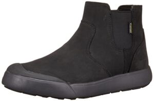 keen women's elena pull on waterproof chelsea boot, triple black/black, 7.5