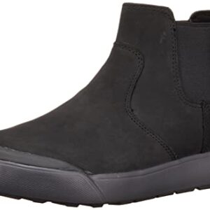 KEEN Women's Elena Pull On Waterproof Chelsea Boot, Triple Black/Black, 7.5