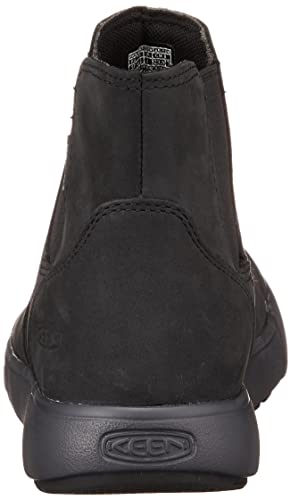 KEEN Women's Elena Pull On Waterproof Chelsea Boot, Triple Black/Black, 7.5