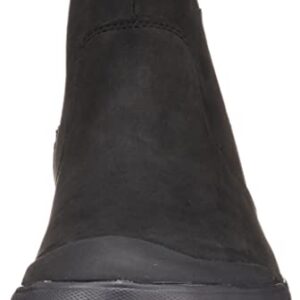 KEEN Women's Elena Pull On Waterproof Chelsea Boot, Triple Black/Black, 7.5