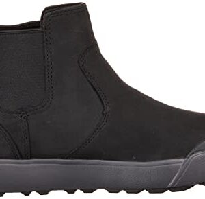 KEEN Women's Elena Pull On Waterproof Chelsea Boot, Triple Black/Black, 7.5