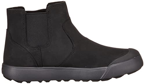 KEEN Women's Elena Pull On Waterproof Chelsea Boot, Triple Black/Black, 7.5