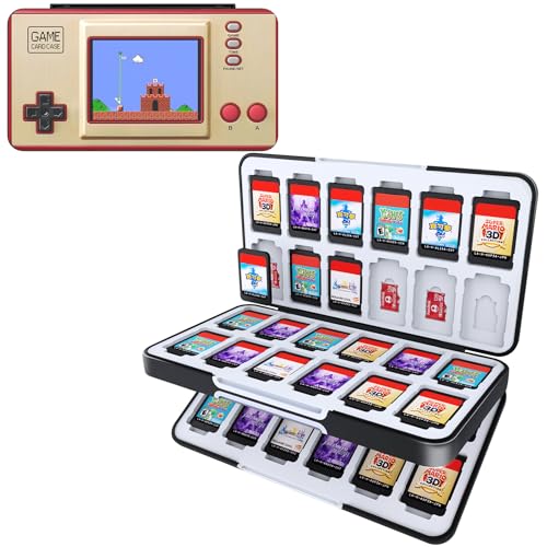 HEIYING Game Card Case for Nintendo Switch&Switch OLED,Customized Pattern Switch Lite Game Card Case with 48 Game Card Slots and 24 Micro SD Card Slots