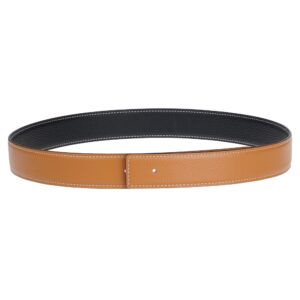 UzHot Reversible H Full Grain Leather Belt Strap Without Buckle Blank Replacement Strip For Women And Men 32mm Wide Brown New 38inch