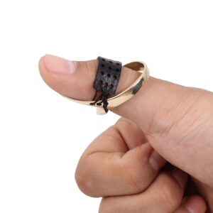 SOPOGER Archery Thumb Ring Handmade Brass Thumb Draw Release Finger Tab Bow Finger Guard Traditional Recurve Bow Hunting Finger Protector Shooting Ring Safety Accessories (20#)