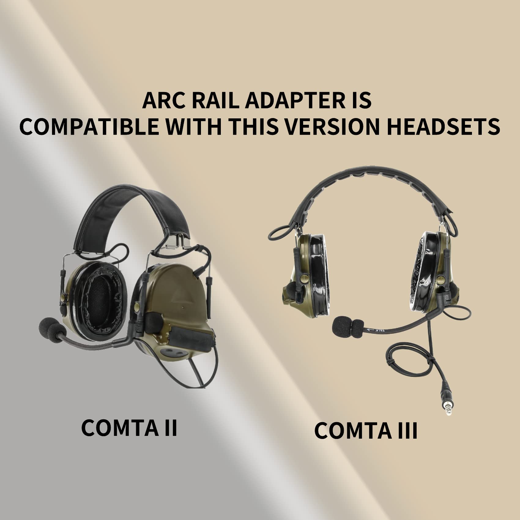 Hearangel ARC Rail Adapter Accessories for Comta ii Comta iii Tactical Headsets Upgade Version for ARC Rail Mounting