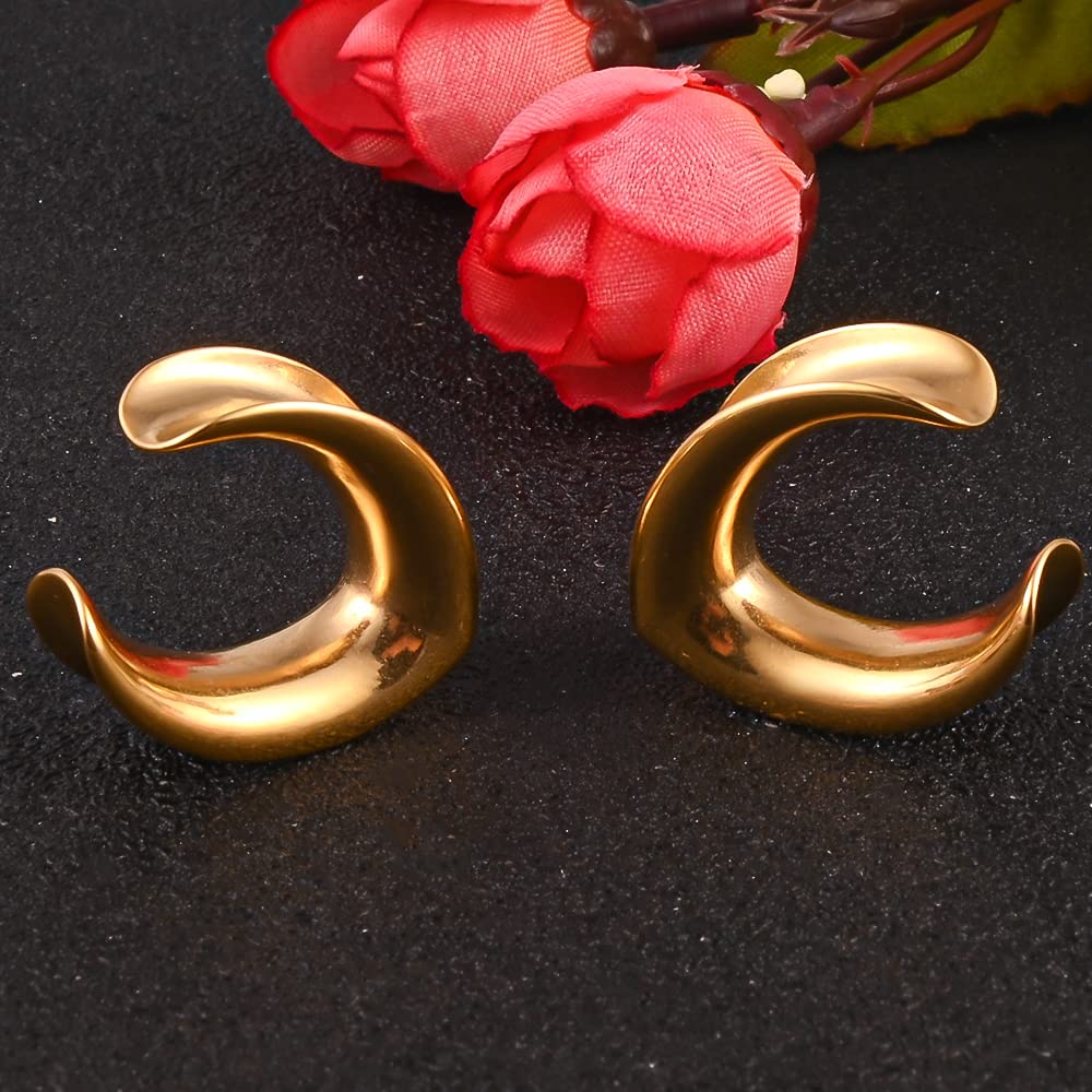 Vankula DIY Ear Tunnels Hanger Pendant Stainless Steel Plugs Gauges Stretcher 2g 0g Body Piercing Jewelry