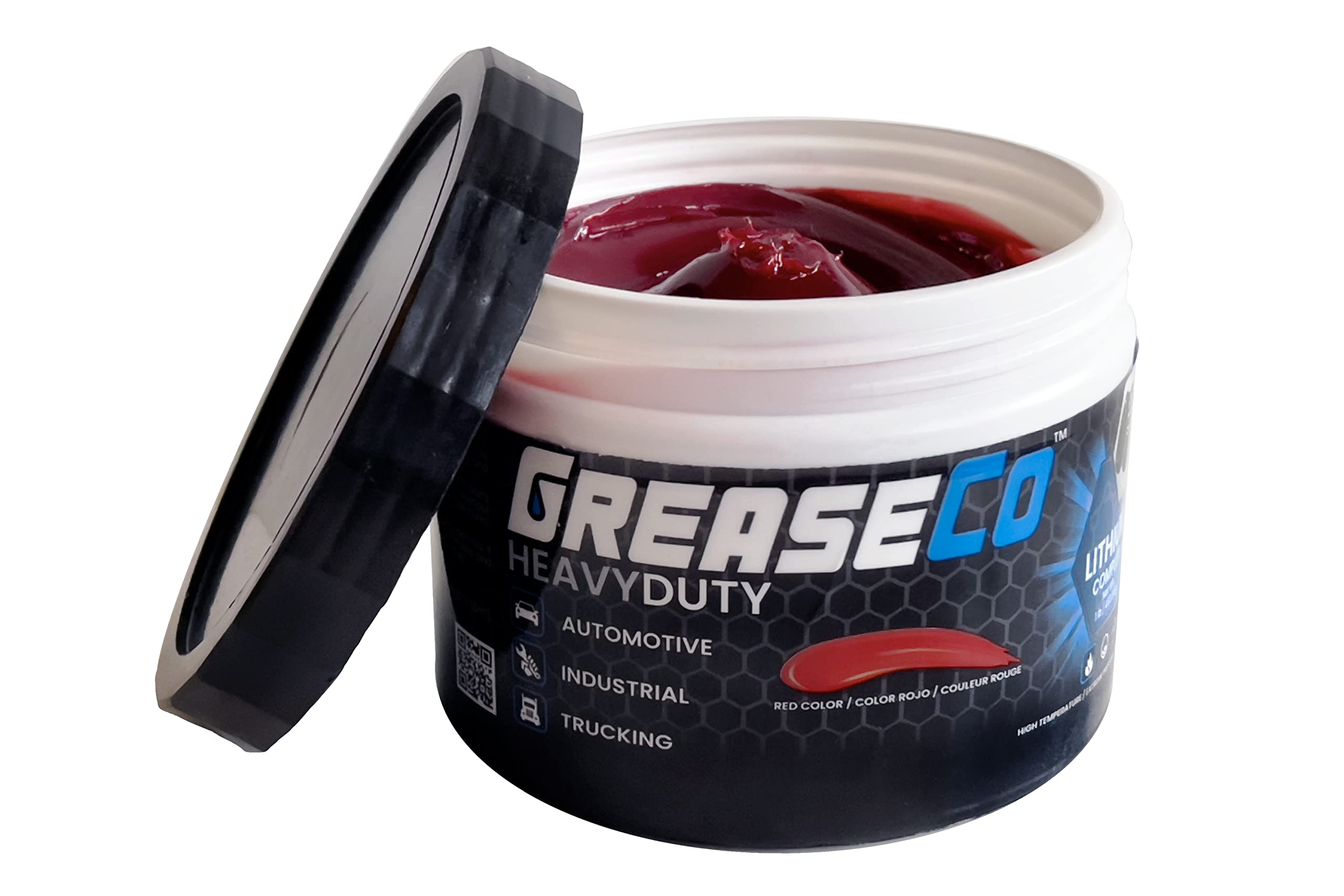 Red and Tacky Lithium Grease 1 LB Tub | Wheel Bearing | High Temp | Axle | Automotive | Trailer | 5th Wheel | Ball Joint | Tractor | Jar of Grease | Resealable Can of Grease | NLGI 2 | HeavyDuty