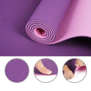 NA Yoga Mat 80cm Widened, Lengthened and Thickened Two-Color Yoga Fitness Non-Slip Home