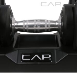 CAP Barbell 25 lb Pair ADJUSTABELL Adjustable Dumbbell with Contoured Full Rotation Handle, Chrome