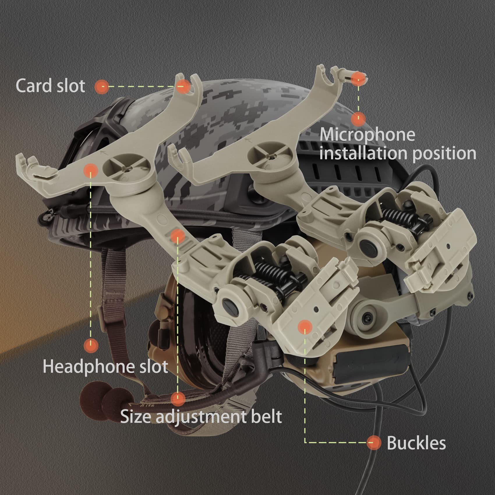 Hearangel ARC Rail Adapter Accessories for Comta ii Comta iii Tactical Headsets Upgade Version for ARC Rail Mounting