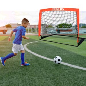 Poslon Soccer Goal Kids Soccer Net Set Carry Bag for Games and Training for Backyard for Kids and Teens