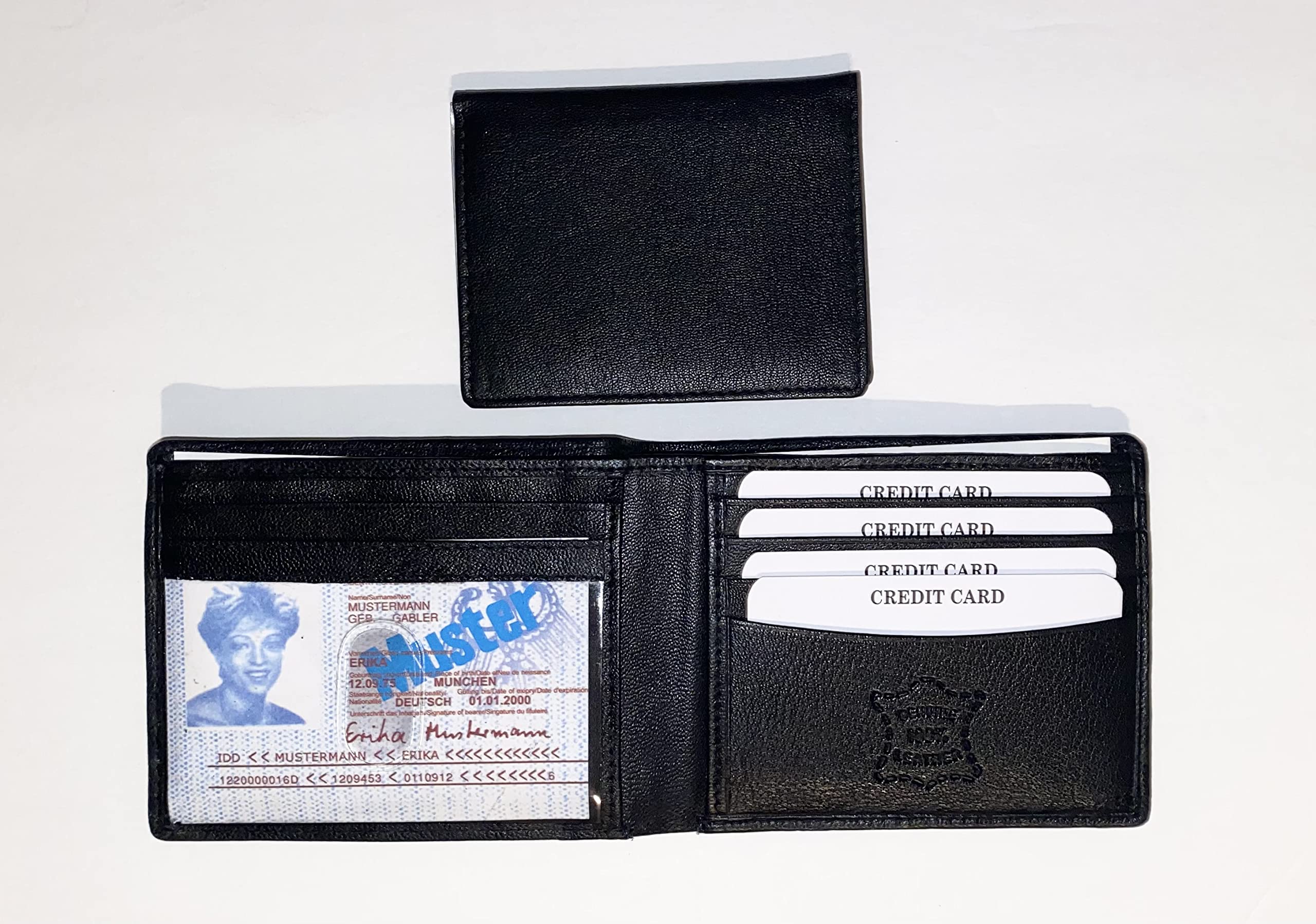 Mens RFID Blocking Bifold Wallet with Matching Key Chain- Gift Set Masonic (Black)