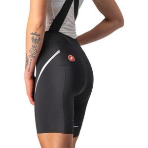 Castelli Women’s Velocissima 3 Bibshort for Road and Gravel Biking I Cycling - Black/Silver - Large