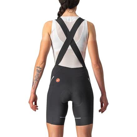 Castelli Women’s Velocissima 3 Bibshort for Road and Gravel Biking I Cycling - Black/Silver - Large