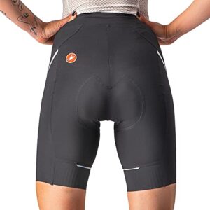 Castelli Women’s Velocissima 3 Short for Road and Gravel Biking I Cycling Shorts- Black/Silver - Medium