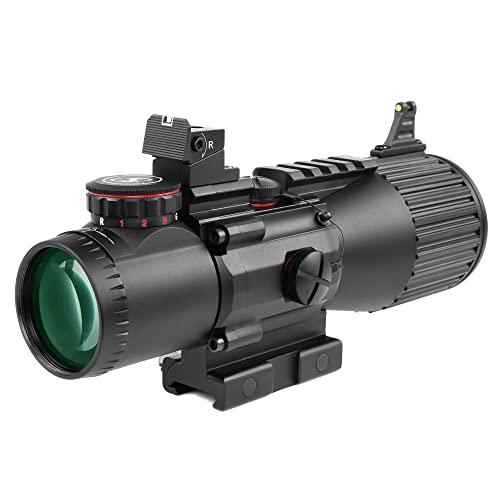 5X50mm Prism Scope GIII LS5X50 with Illuminated Red/Green/Blue Chevron Reticle (Horseshoe Reticle)