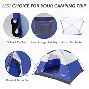 Mansader 2-3 Person Camping Tent for Outdoor Camping Family Beach Hiking Travel (Blue, 2-3 Person)