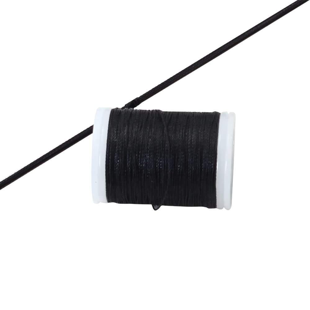 SOPOGER Archery Bow String Serving Thread 131 yard/120 m Durable Nylon Bowstring Serving Thread for Compound Recurve Bow Tying Peep Sight Nock Point (Black)