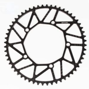 catazer Bike Chain Wheel 50/52/54/56/58T 130 BCD 9 10 11 Speed Hollow CNC Alloy Single Disc Chainwheel for Road Bike MTB Bike (56T)