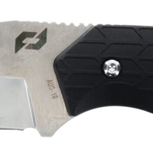 Schrade Delta Class Exertion Gut Hook Fixed Blade 8.5in with 4in AUS-10 Steel Blade and Non-Slip Grip for Hunting